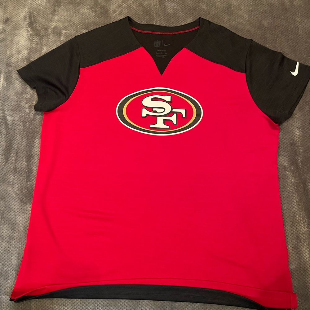Nike San Francisco 49ers Red and Black T-Shirt